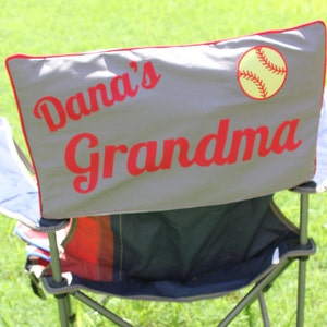 Personalized Custom Sports Camping Chair cover - Mom Dad Chair Cover - Soccer Baseball Softball Football Chair cover - names with patch