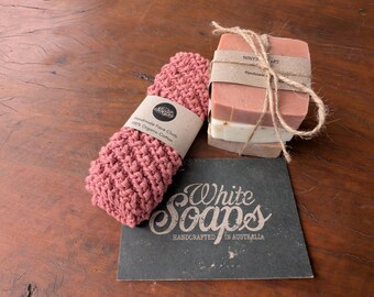 3 pack of Soap and Organic Cotton Face Cloth Bundle
