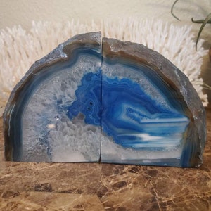 5.5 lbAgate Bookend - Bookend - Bookends - Geode - Quartz Bookends - Crystal Bookend - Book Ends - Quartz - Crystal - Rock Bookends