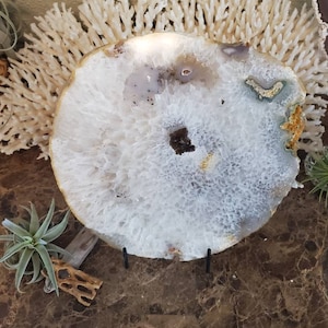 Large agate slice - 4.9 lb - Agate Geode - Agate slab - Agate platter large-  Quartz Geode - Crystal Geode - Agate - Natural Agate - Decor
