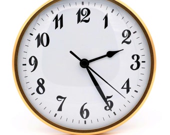 6" Quartz Clock Insert Fit Up Movement Dial 152 mm White Arabic Dial GWA6.0