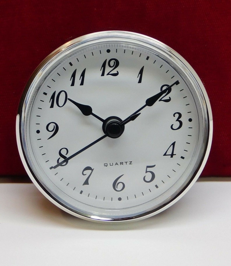 2 3/4 Quartz Clock Insert Fit up Movement 70 Mm White Etsy