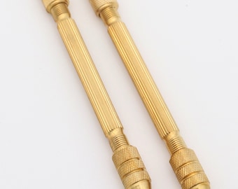 Double End Pin Vise 2 PACK Watch Clock Jewelry Repair Tool Brass Broach Vice