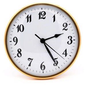 4 1/4" Quartz Clock Insert Fit Up Movement 108 mm White Arabic Dial GWA4.25