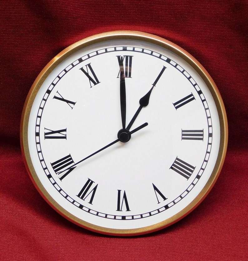 6 Quartz Clock Insert Fit up Movement Dial 152 Mm White Etsy