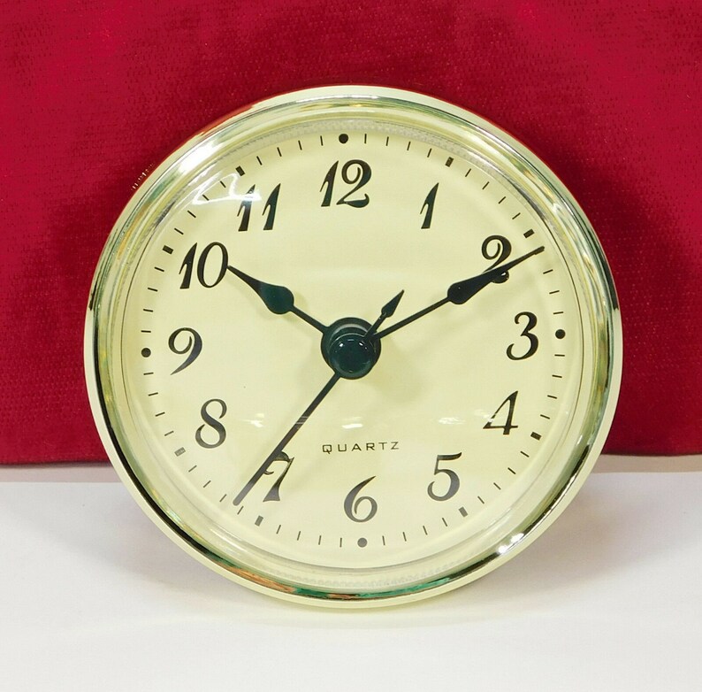 2 3/4 Quartz Clock Insert Fit up Movement 70 Mm Ivory Etsy