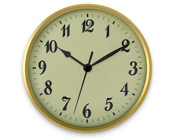 6" Quartz Clock Insert Fit Up Movement Dial 152 mm Ivory Arabic Dial GIA6.0