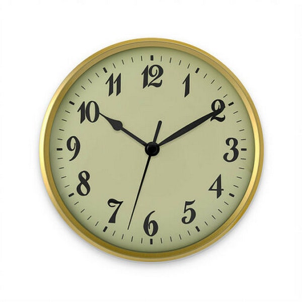 6" Quartz Clock Insert Fit Up Movement Dial 152 mm Ivory Arabic Dial GIA6.0