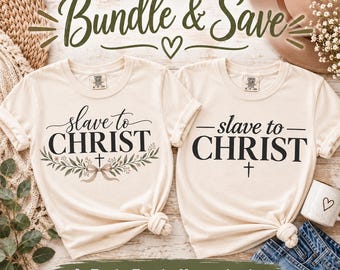 LOT - Design de t-shirt « Esclave du Christ » (Téléchargement numérique) PNG