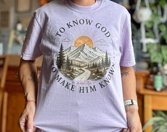 T-shirt « Connaître Dieu pour le faire connaître » (Téléchargement numérique PNG)