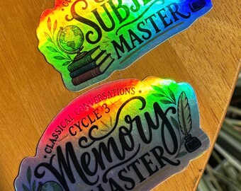 Pegatinas holográficas CC Memory Master, Subject Master de 3 pulgadas