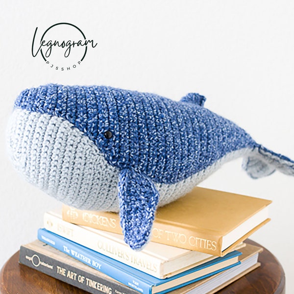 Big Blue Whale Crochet Pattern, Whale Amigurumi Pattern, Crochet Whale Amigurumi Pattern, Crochet Whale Pattern, Animal Amigurumi