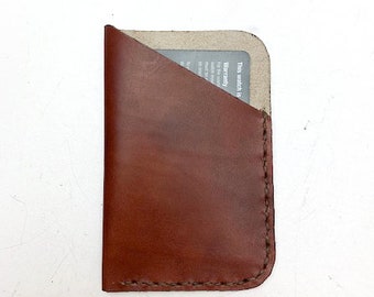 Handmade Ilcea Radica Whiskey Museum Calf Calfskin Cardholder