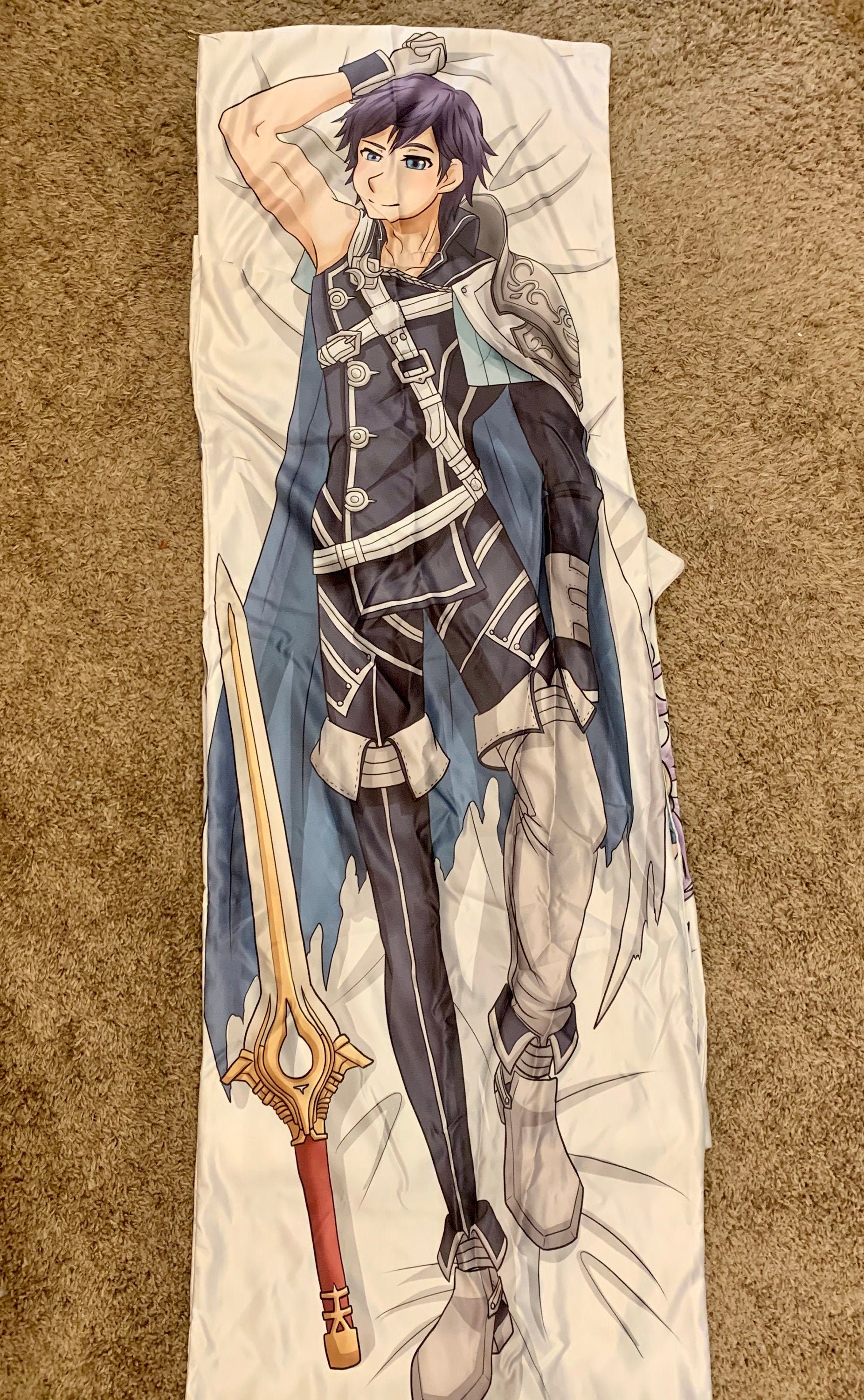 Chrom Dakimura body pillow peach skin fabric fire emblem Etsy