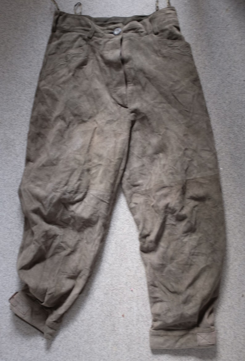 26W 20L Soft Brown Suede Vintage Britches