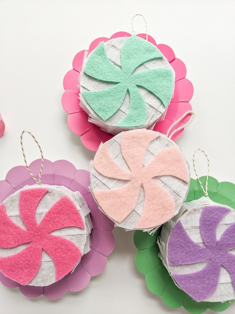 Pastel Peppermint Candy Christmas Pinata Ornament Gift ONE Etsy
