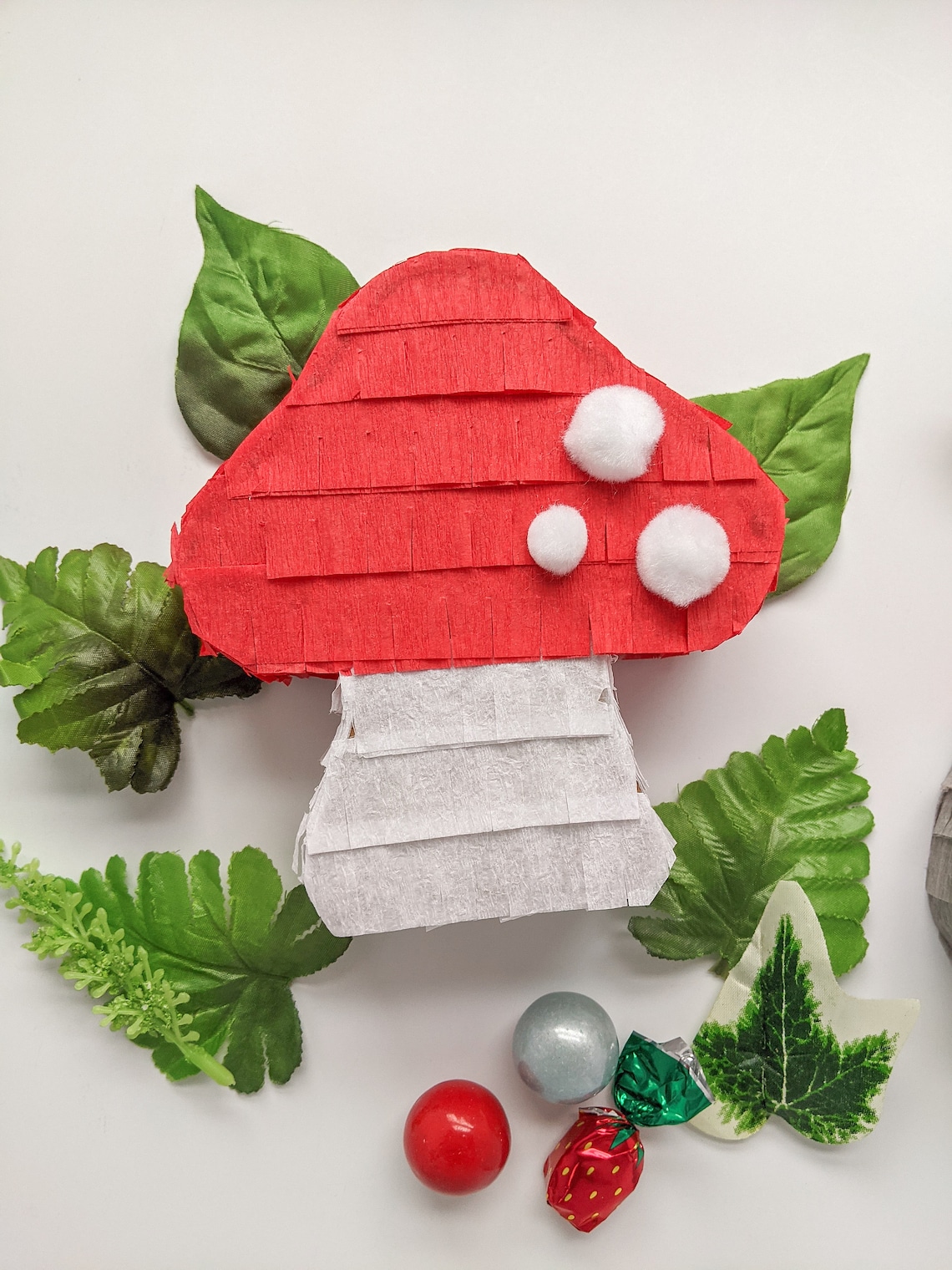 Mushroom Mini Pinata in Pink or Red ONE Pinata Rustic Etsy