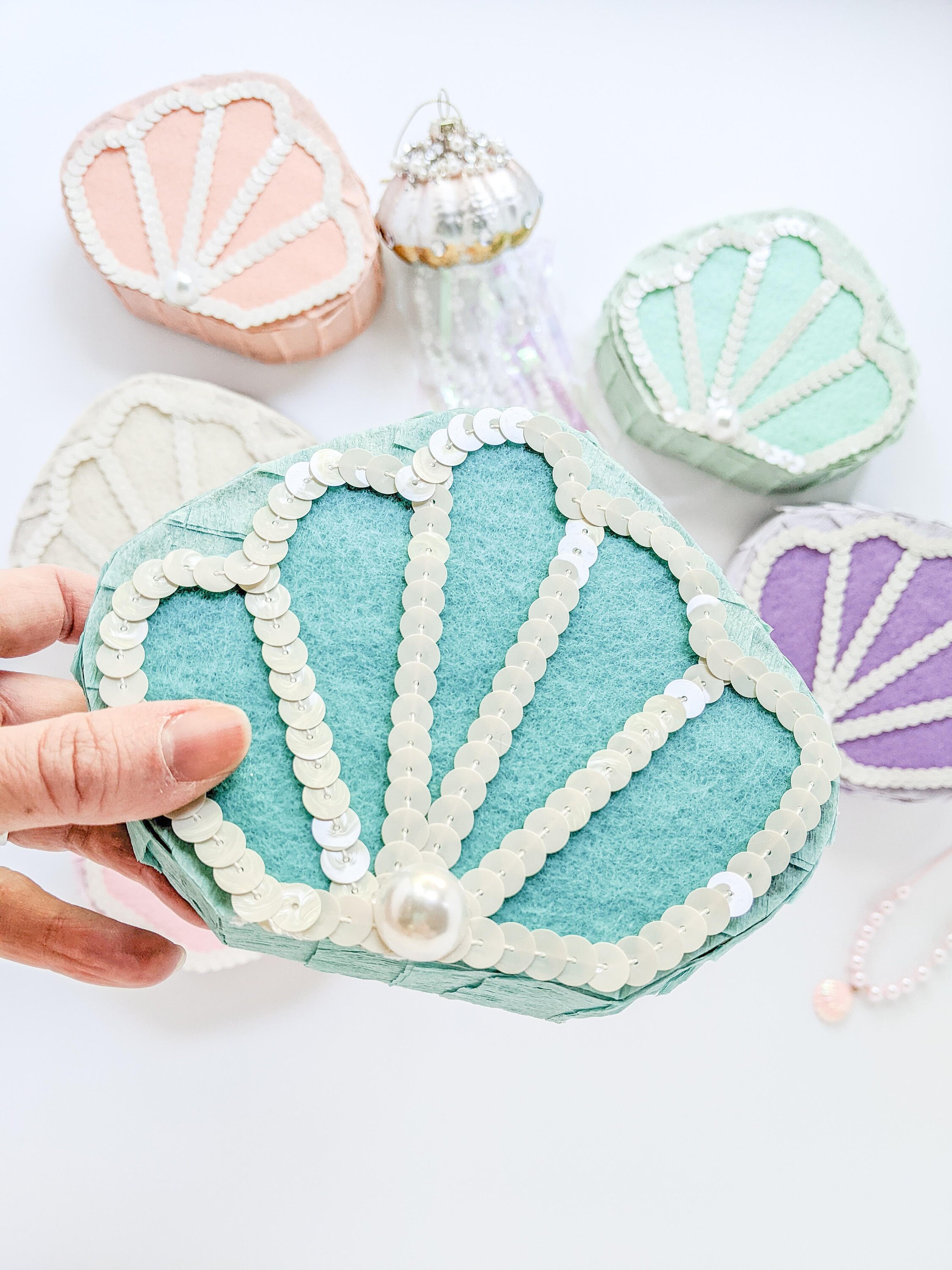 Shell Pinata Pastel Seashell Mini Pinata | Mermaid Party Favor - Etsy