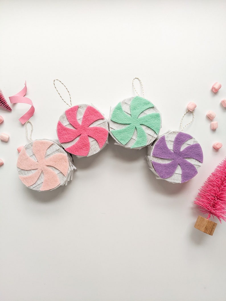 Pastel Peppermint Candy Christmas Pinata Ornament Gift ONE Etsy