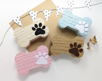 Paw Print Pinata - Puppy Theme Birthday Party Decor In Teal Lavender Pink Colors