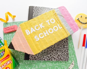 Yellow Pencil Mini Pinata | Back to School Gift, Teacher Gift