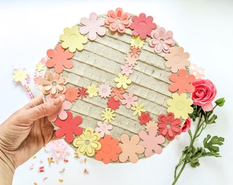 Flower Peace Sign Pinata | Groovy 70s Party Decor