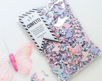Pastel Butterfly Confetti with Iridescent Glitter | Party Table Decor