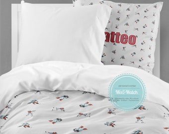 Luxus Mehrfarbig Streifen Design Bettwäsche Set mit Kissenbezüge