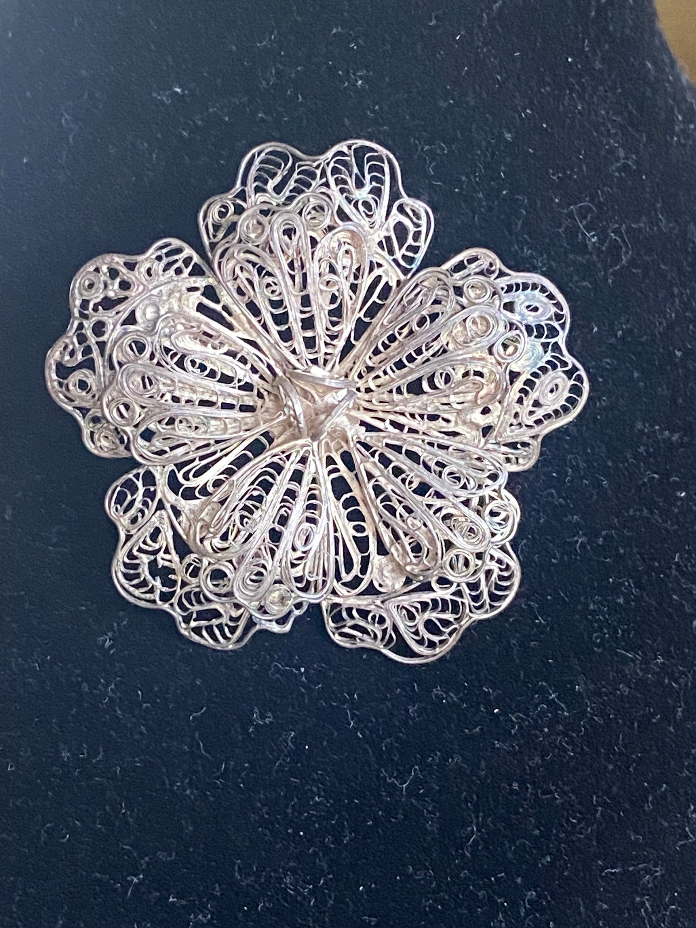 Broche Vintage Mexicaine - Relief Doré Brillant, Modèle 482, Occasion Sans Marque
