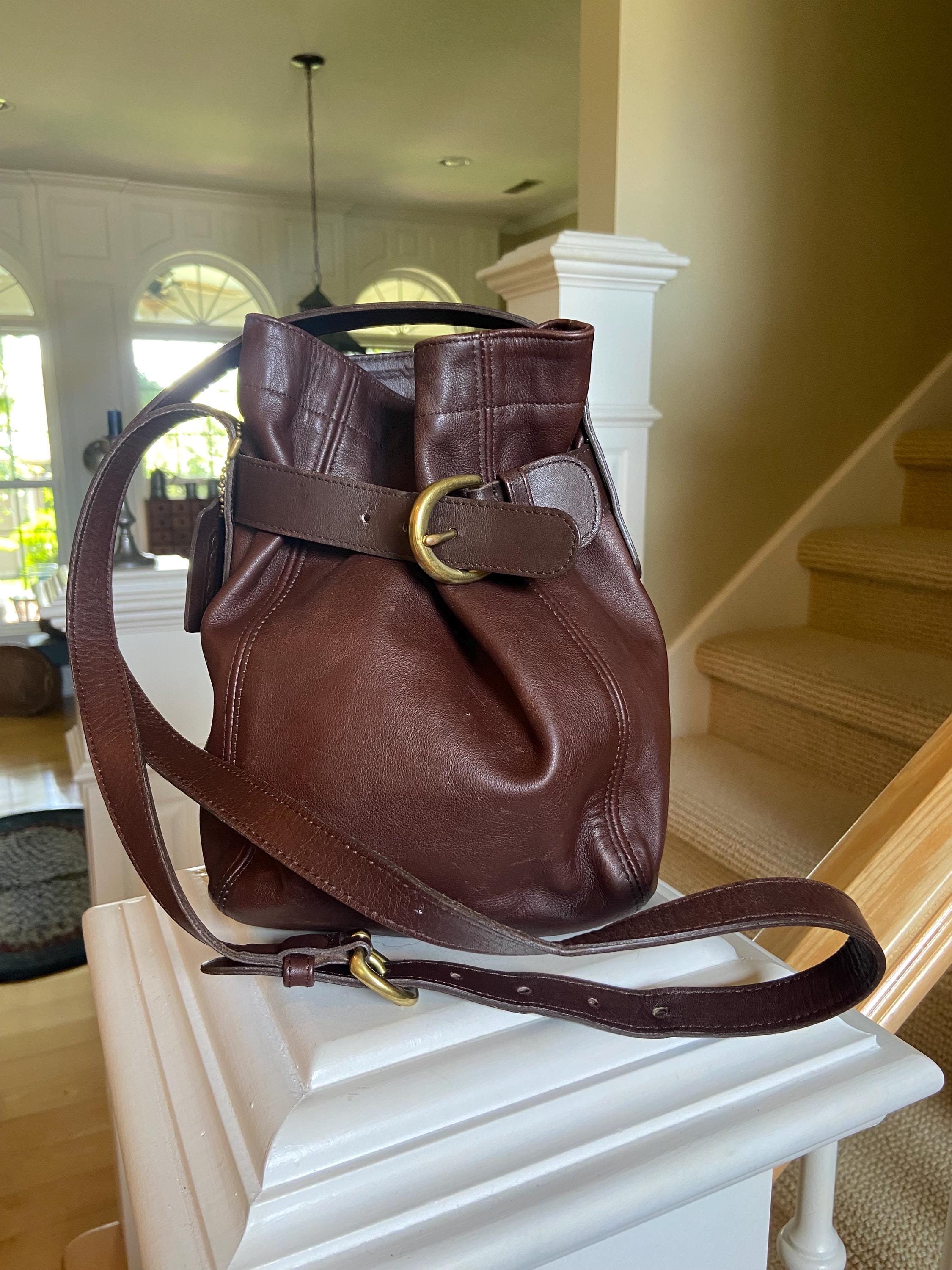 Vintage Coach Soho Belted Pouch Crossbody Bucket Shoulder Bag 