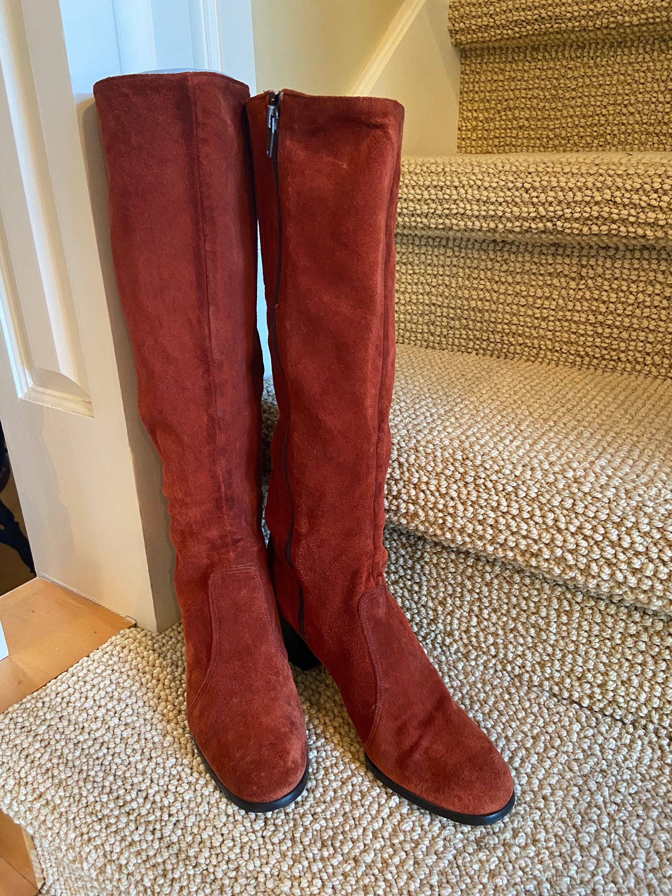 Tall Orange Boots - Etsy