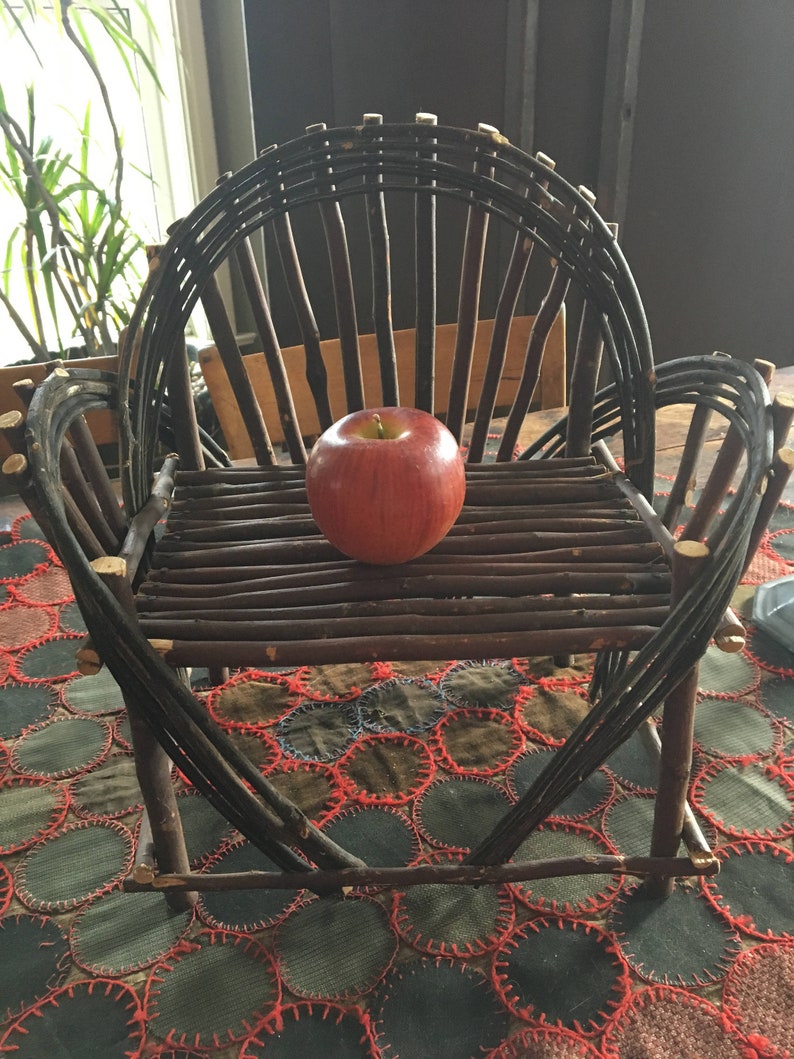 Bent Willow Adirondack Twig Doll Chair Handmade Primitive Folk Etsy