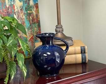 Vintage Fiesta Cobalt Blue Carafe Pitcher Fiestaware