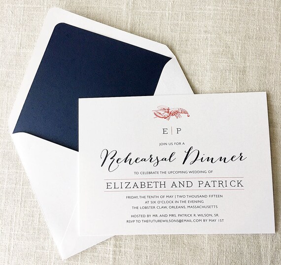 Clambake Rehearsal Dinner Invitations 9