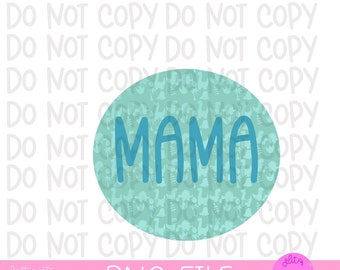 Boy Mama Dino PNG : motif dinosaure bleu (téléchargement numérique)