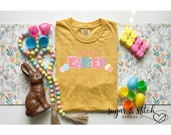 Joyeuses Pâques PNG Typographie pastel Design Pâques