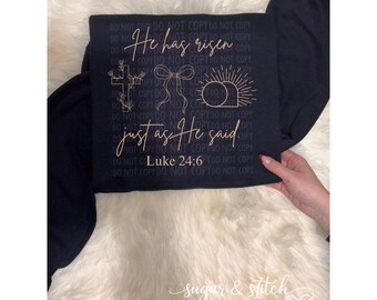 Téléchargement numérique de Pâques chrétienne Il s'est levé Luc 24:6 PNG