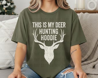 Sweat à capuche chasse au chevreuil PNG – Image clipart bois (téléchargement numérique)