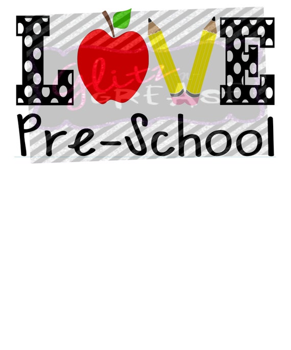 Download Preschool Love Svg Dxf Eps Png Teacher Svg Silhouette Cut Etsy