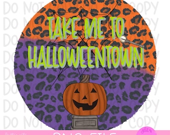 Magische Halloweentown, png-bestand: Pumpkin Town-ontwerp (digitale download)