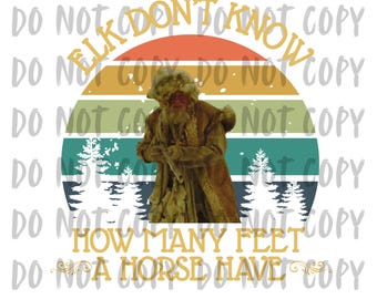 Funny Western Cowboy Elk PNG Design : sublimation d'humour rustique (téléchargement numérique)