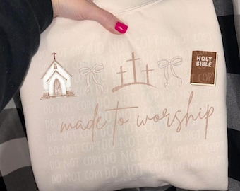 Fait pour adorer PNG : T-shirt chrétien (téléchargement numérique)