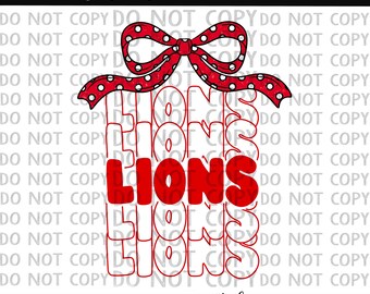 Conception de noeud d'esprit d'école PNG en lions empilés