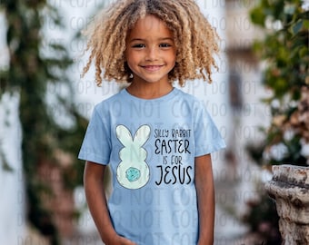 Pâques chrétienne PNG Silly Rabbit Pâques est pour Jésus Design