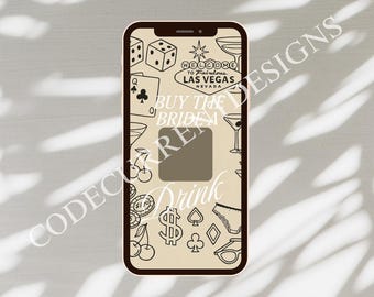 Compra una bebida para la novia Código QR Venmo Historia de Instagram Despedida de soltera en Las Vegas Casino Fiesta de fin de semana