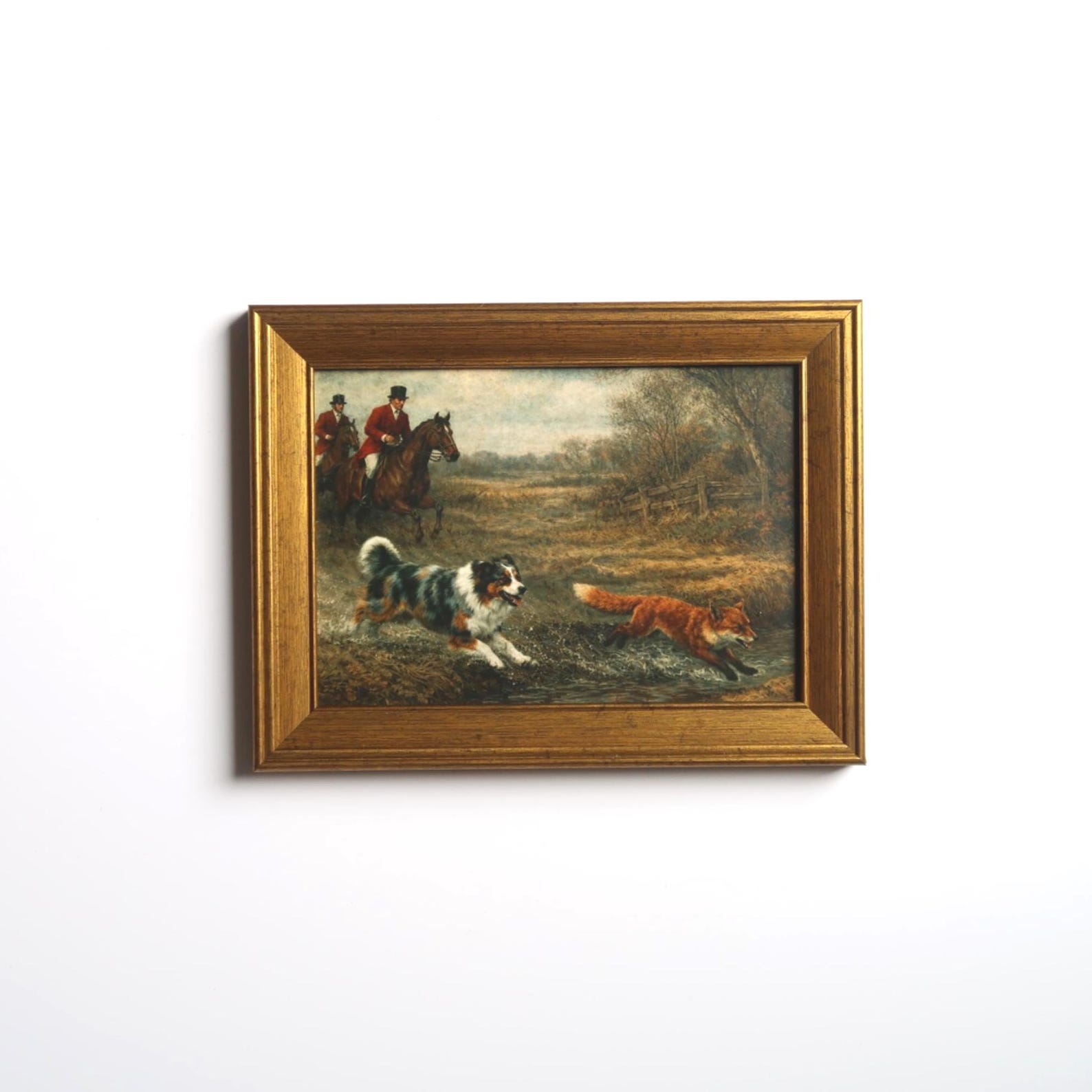 Vintage Inspired Fox Hunting Art Print 5x7: Equestrian Horse ...
