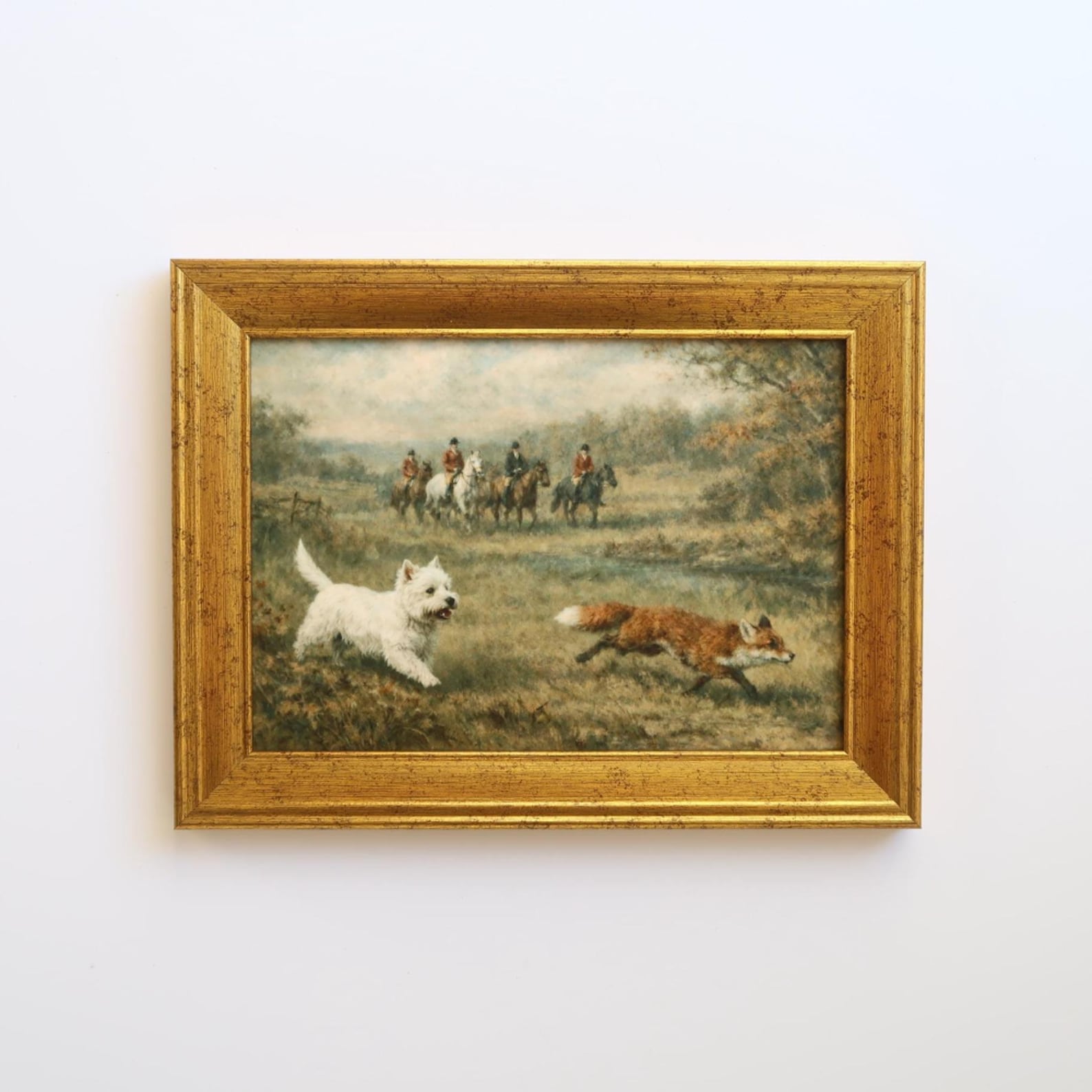 Vintage Inspired Fox Hunting Art Print 5x7: Equestrian Horse & West ...