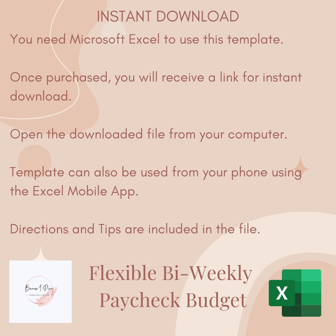 flexible-bi-weekly-paycheck-budget-excel-budget-finance-template-etsy