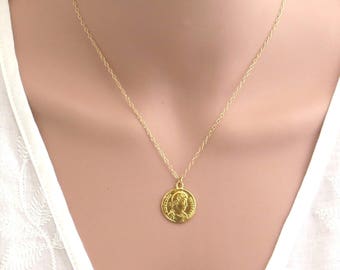 gold Coin Pendant disc pendant Round charms Coin 14k Gold Plated earring making Necklace Wholesale Findings Craft Supplies ga840-ALL