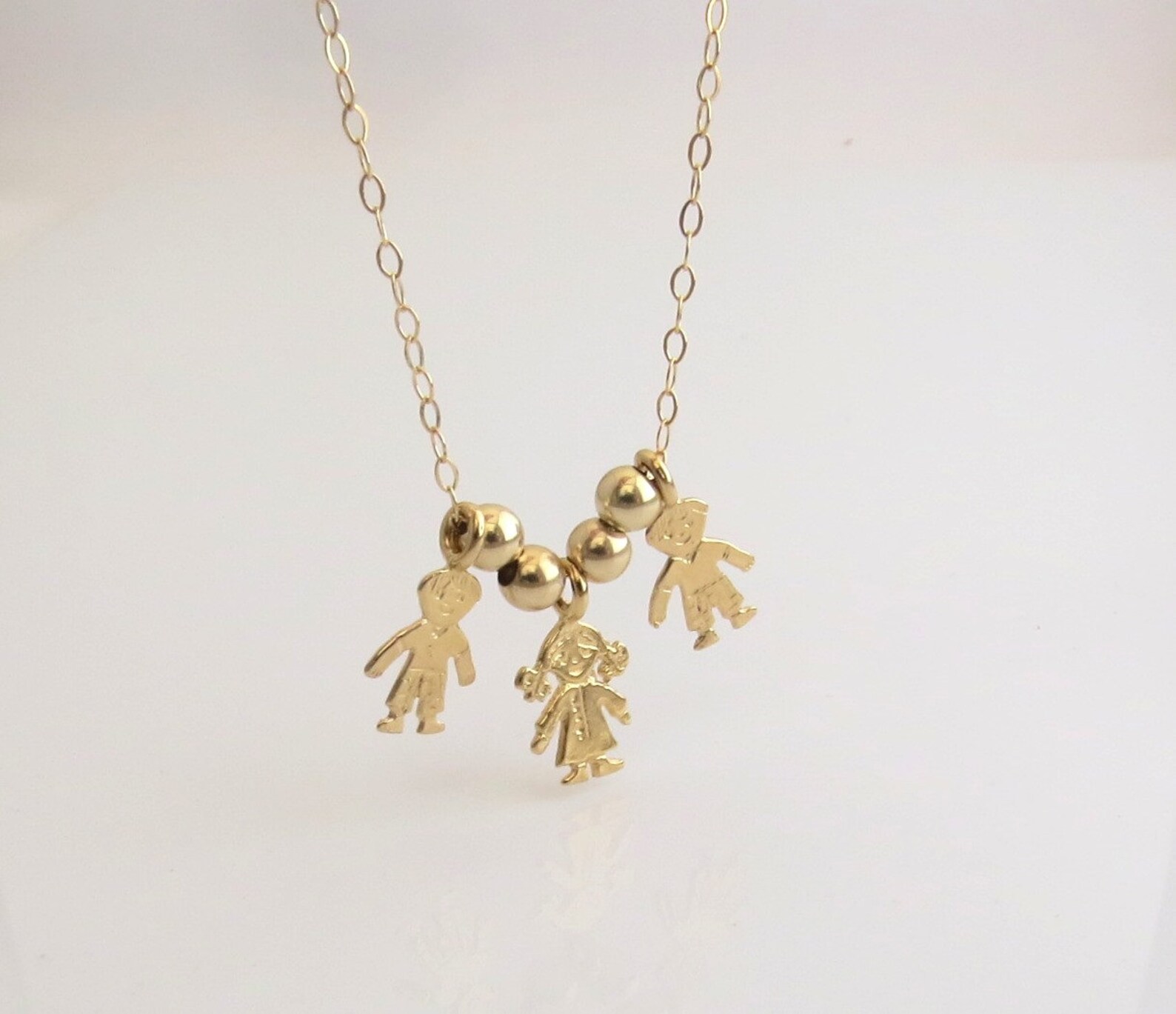Gold child necklace with gold filled beads gold filled Etsy